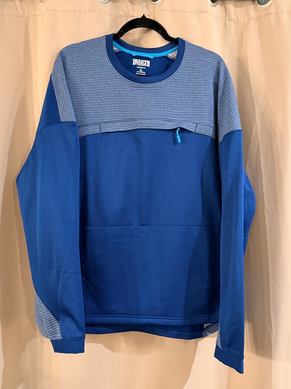 Duluth Trading Co Blue Two-Tone Crewneck Sweatshirt